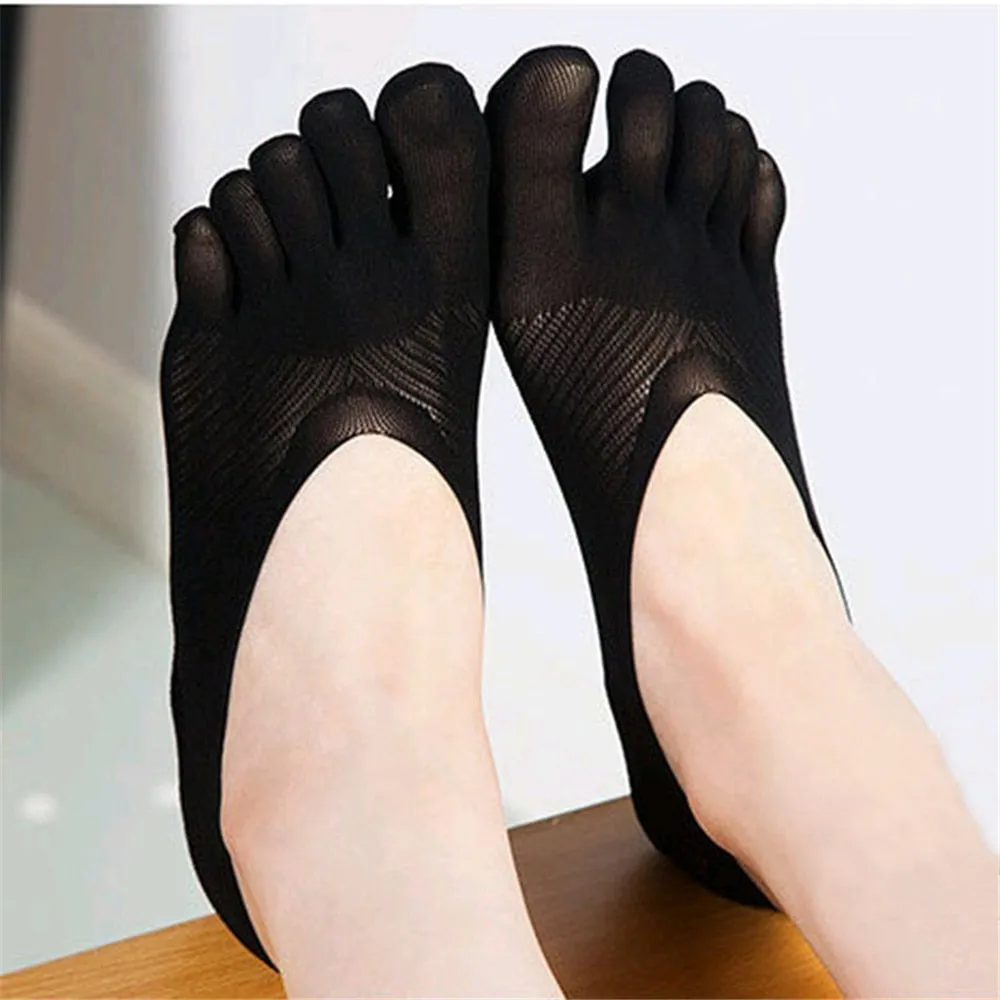 1 Pair Women's Breathable Ultrathin Five-finger Low Cut Invisible Sling Socks