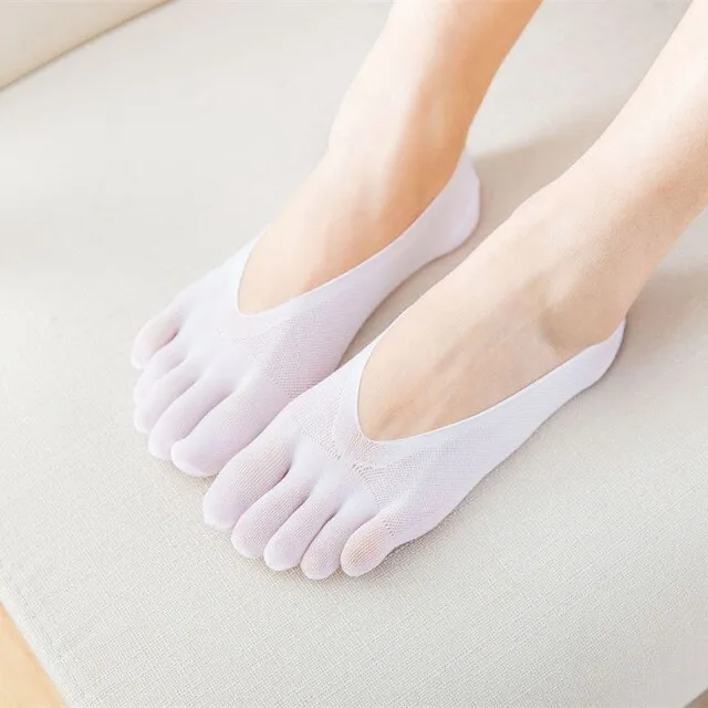 1 Pair Women's Breathable Ultrathin Five-finger Low Cut Invisible Sling Socks