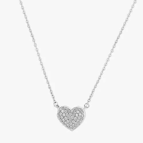 14K H-I/SI Diamond Heart Necklace