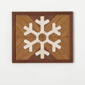 16.5"H Sullivans Snowflake Wood Wall Decor, Multicolored