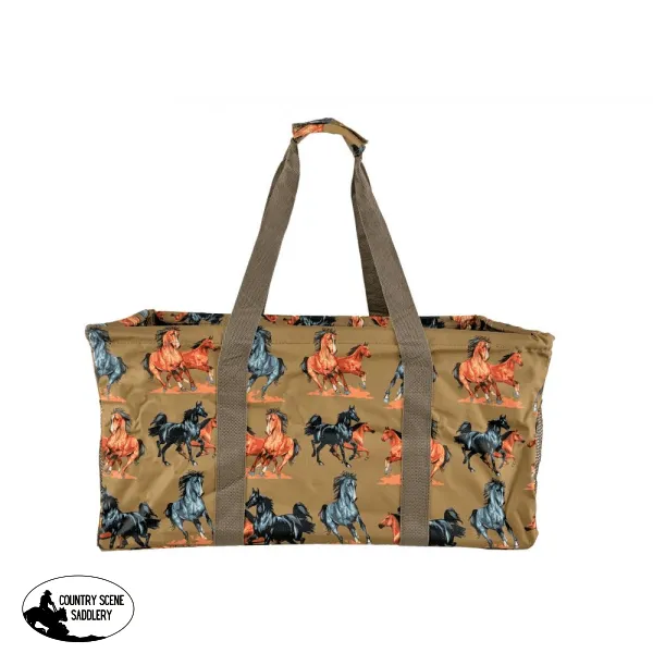 23" Utility Bag with running horses design.