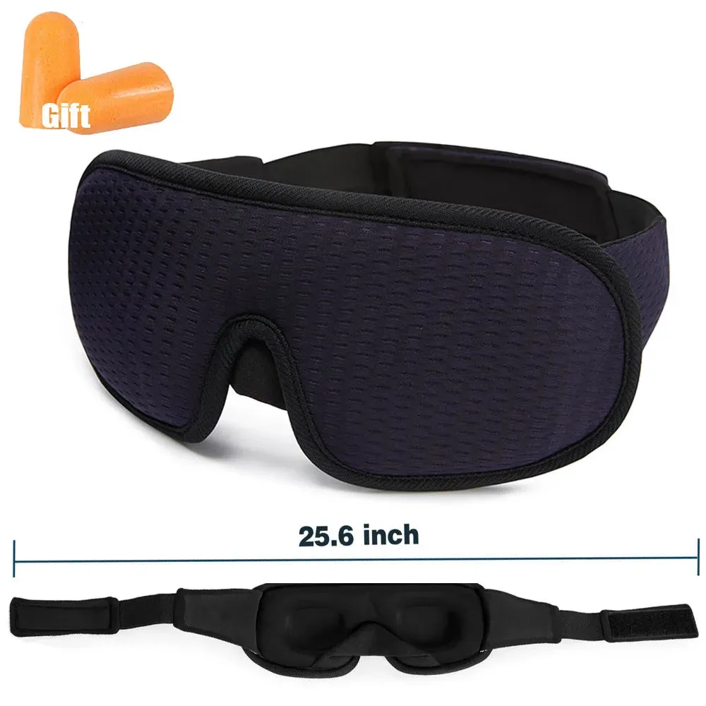 3D Sleep Mask Blindfold Sleeping Aid Eyepatch Eye Cover Sleep Patches Eyeshade Breathable Face Mask Eyemask Health Care for Rest