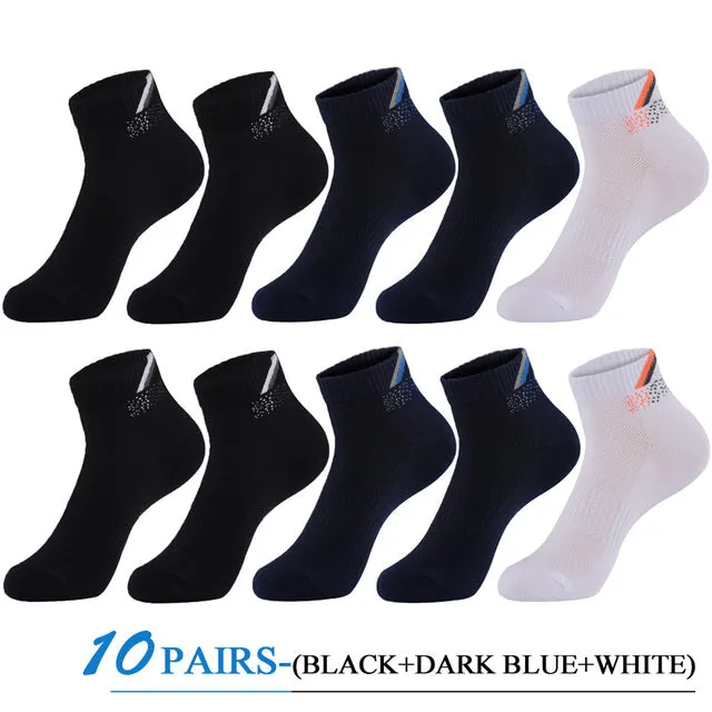 5 Pairs Lot Casual Cotton Breathable Outdoor Sports Socks for Men