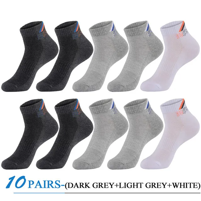 5 Pairs Lot Casual Cotton Breathable Outdoor Sports Socks for Men