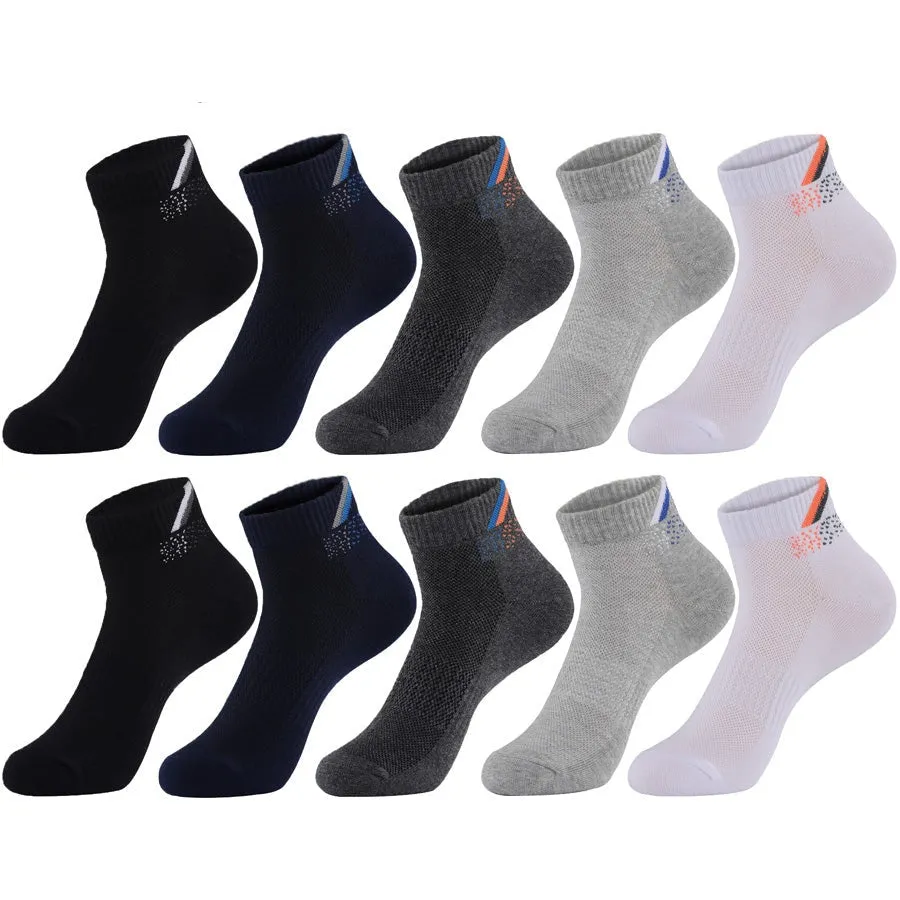 5 Pairs Lot Casual Cotton Breathable Outdoor Sports Socks for Men