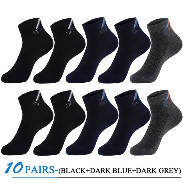 5 Pairs Lot Casual Cotton Breathable Outdoor Sports Socks for Men