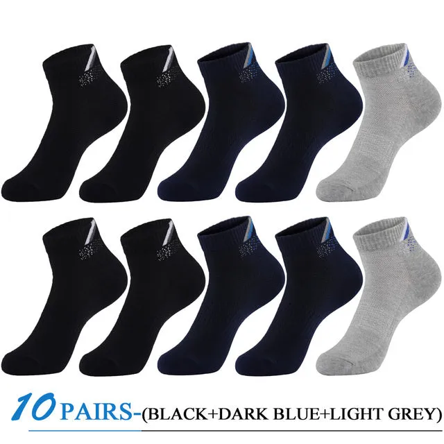 5 Pairs Lot Casual Cotton Breathable Outdoor Sports Socks for Men