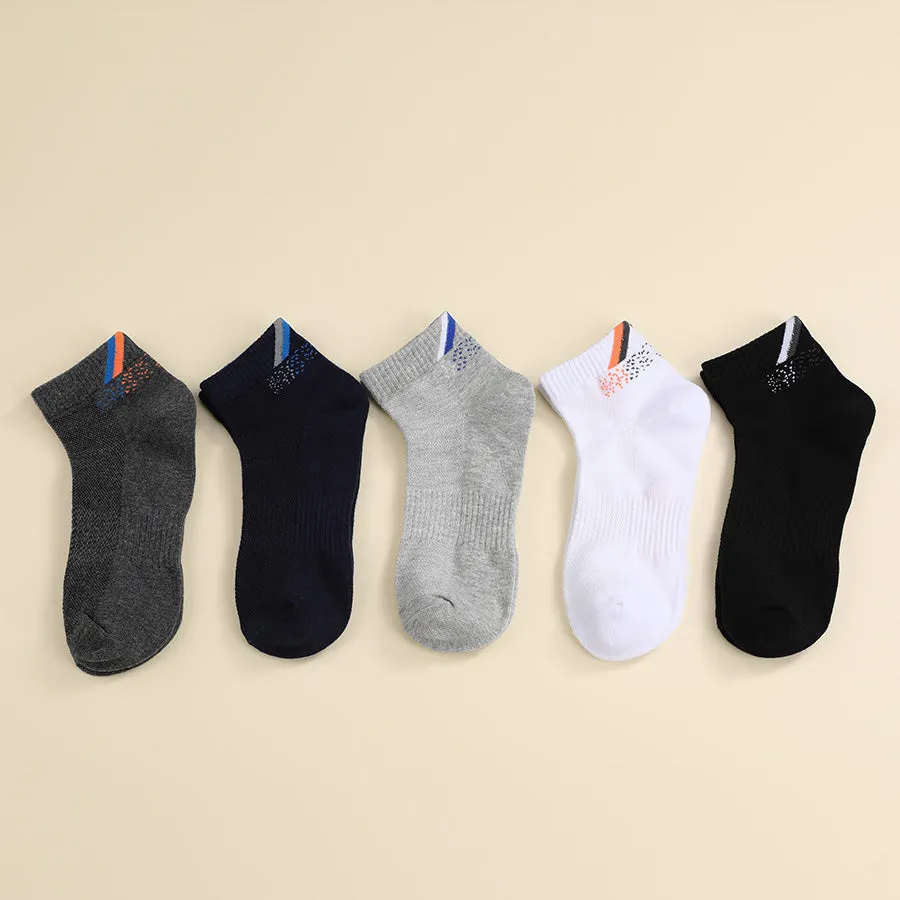 5 Pairs Lot Casual Cotton Breathable Outdoor Sports Socks for Men