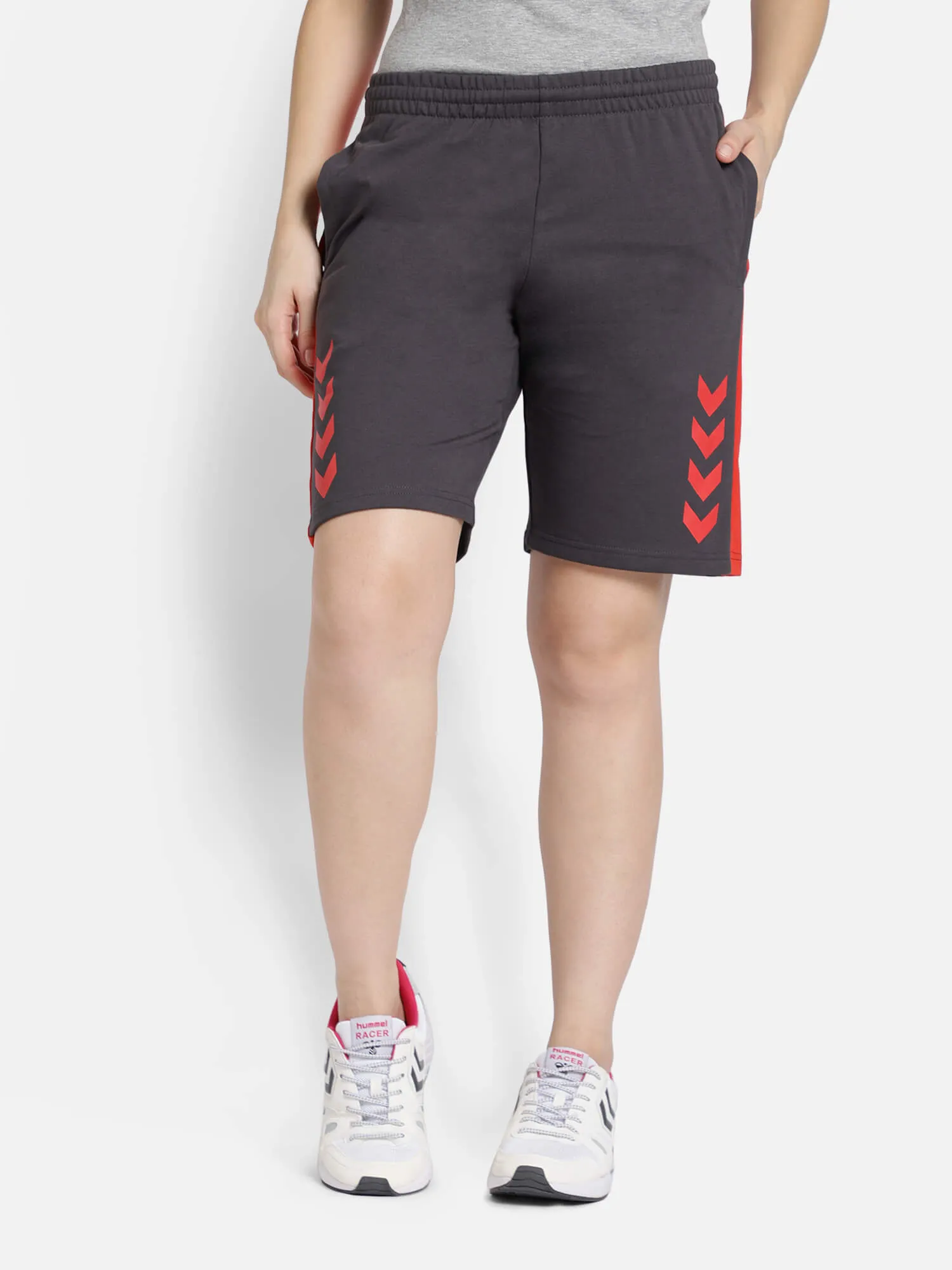 Action Women Cotton Grey Short