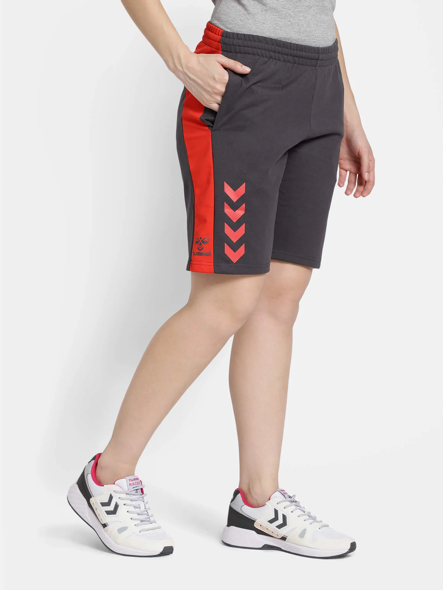 Action Women Cotton Grey Short