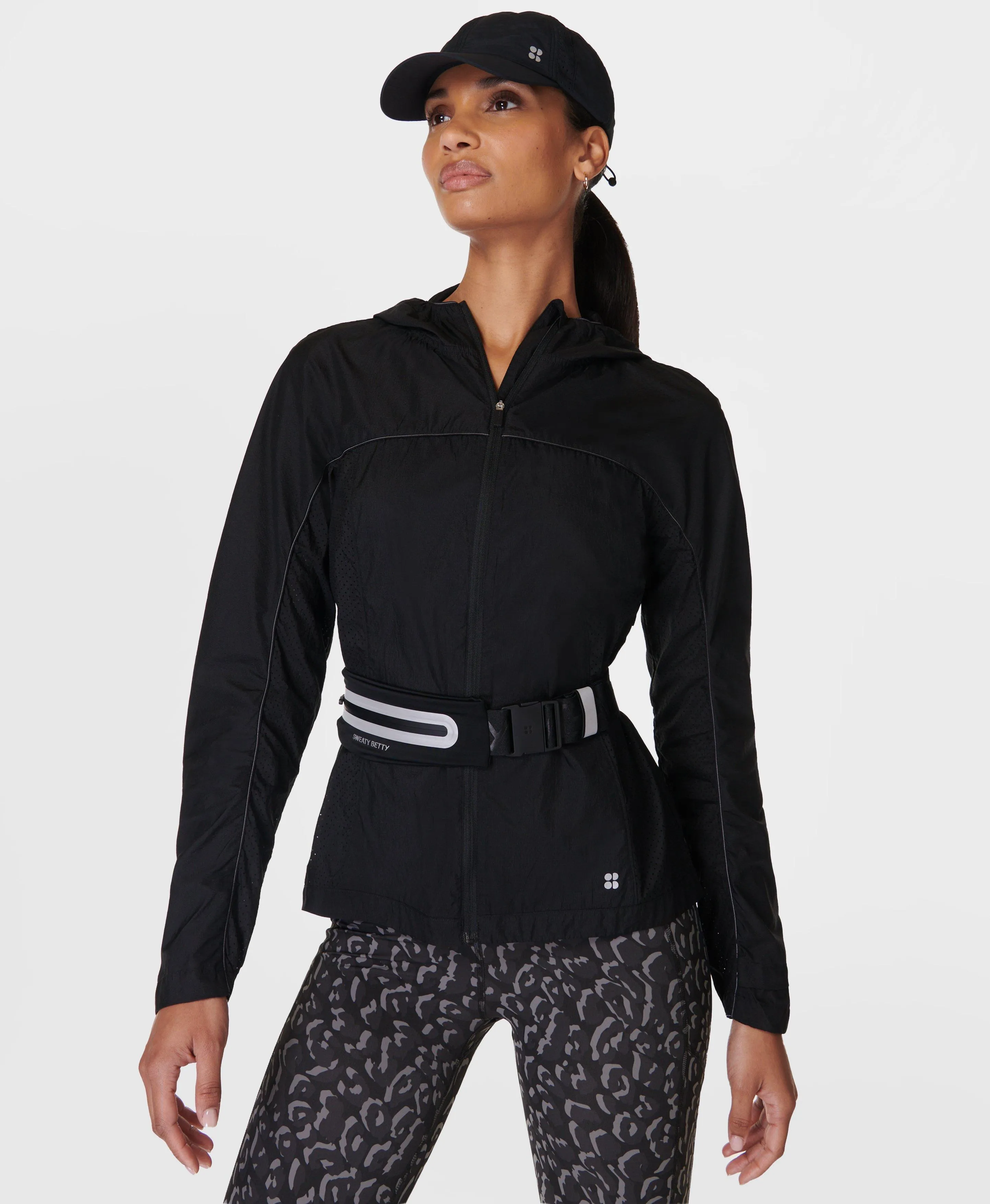 Aero Lightweight Running Shell Jacket - SB9837 in Classic Black 