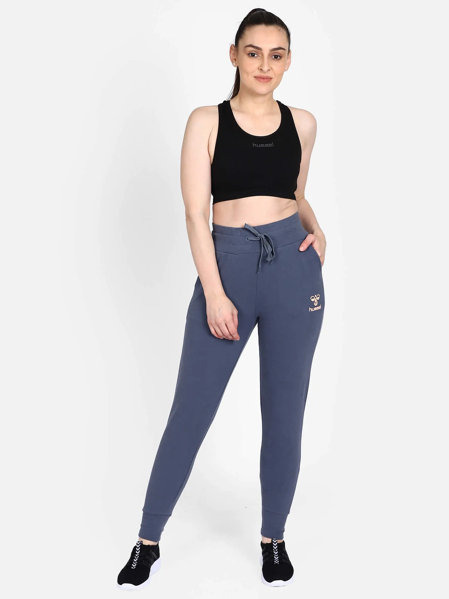 Agetha Women Cotton Blue Training Pant