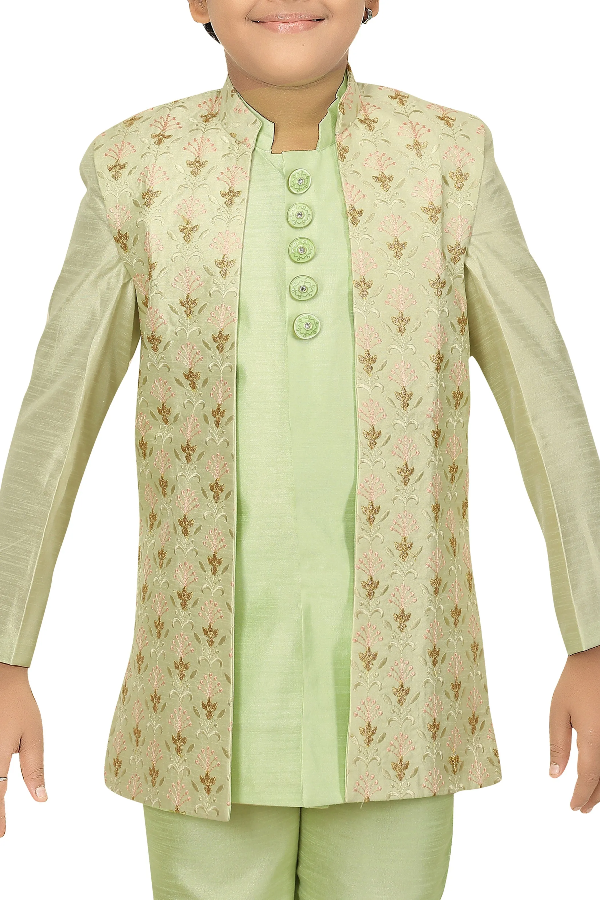 Ahhaaaa Kids Ethnic Indo Western, Kurta and Pajama Set For Boys