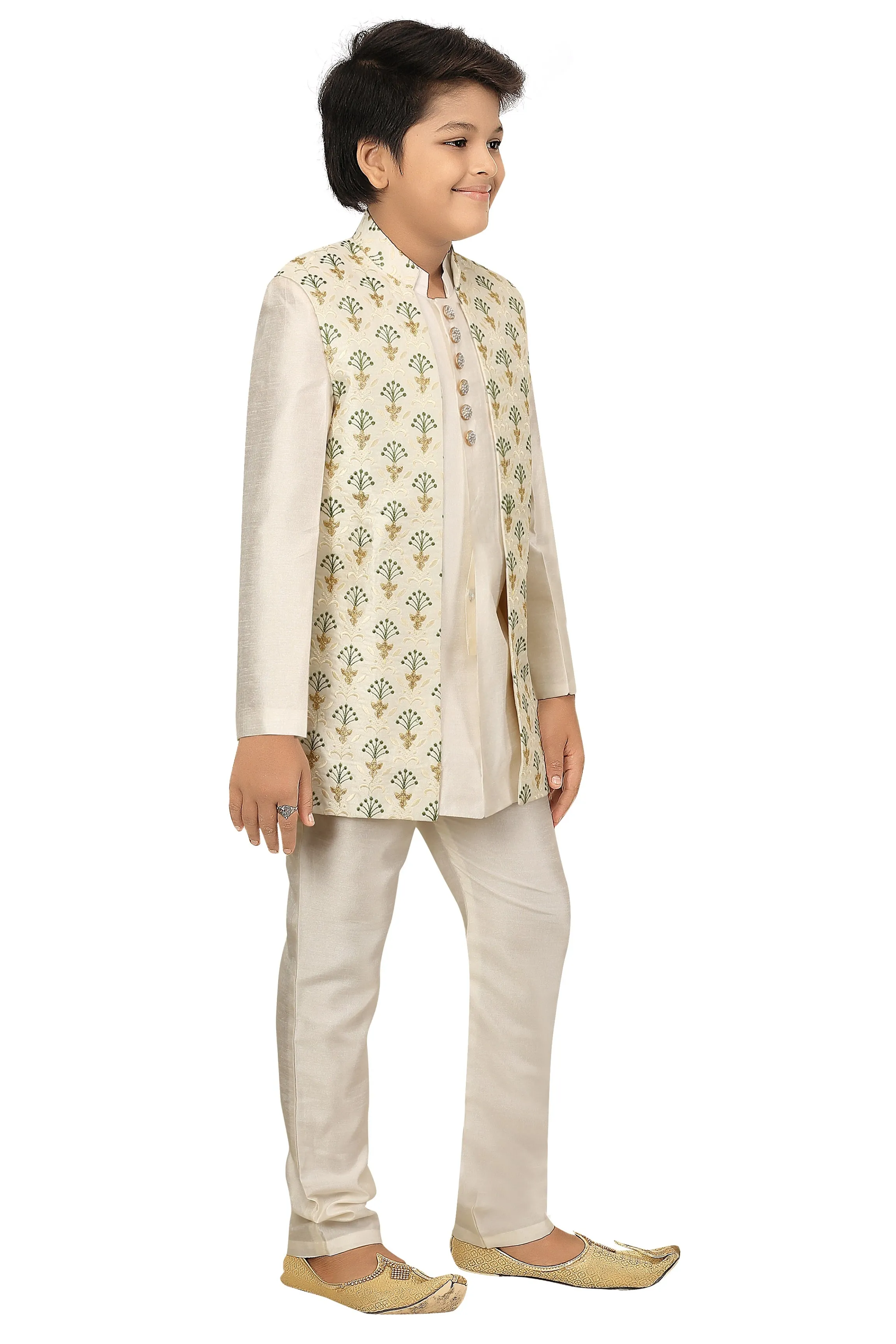 Ahhaaaa Kids Ethnic Indo Western, Kurta and Pajama Set For Boys