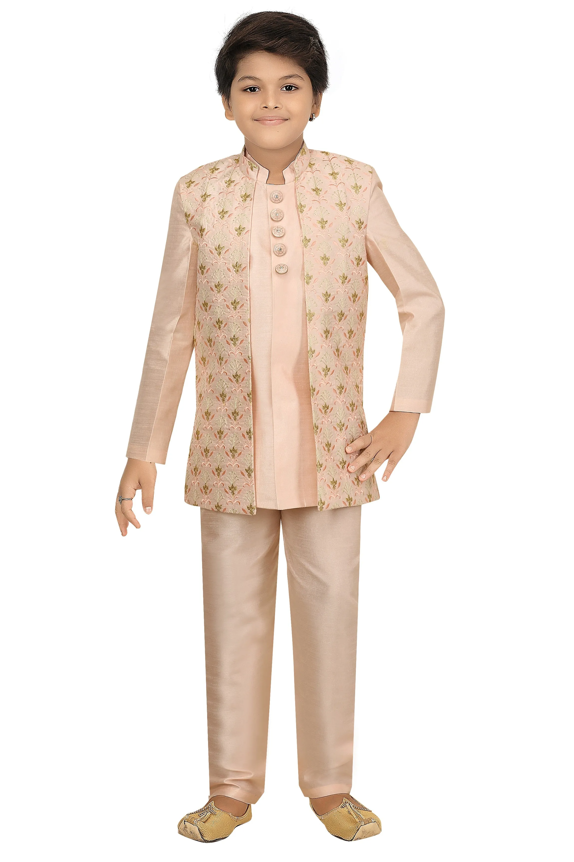 Ahhaaaa Kids Ethnic Indo Western, Kurta and Pajama Set For Boys