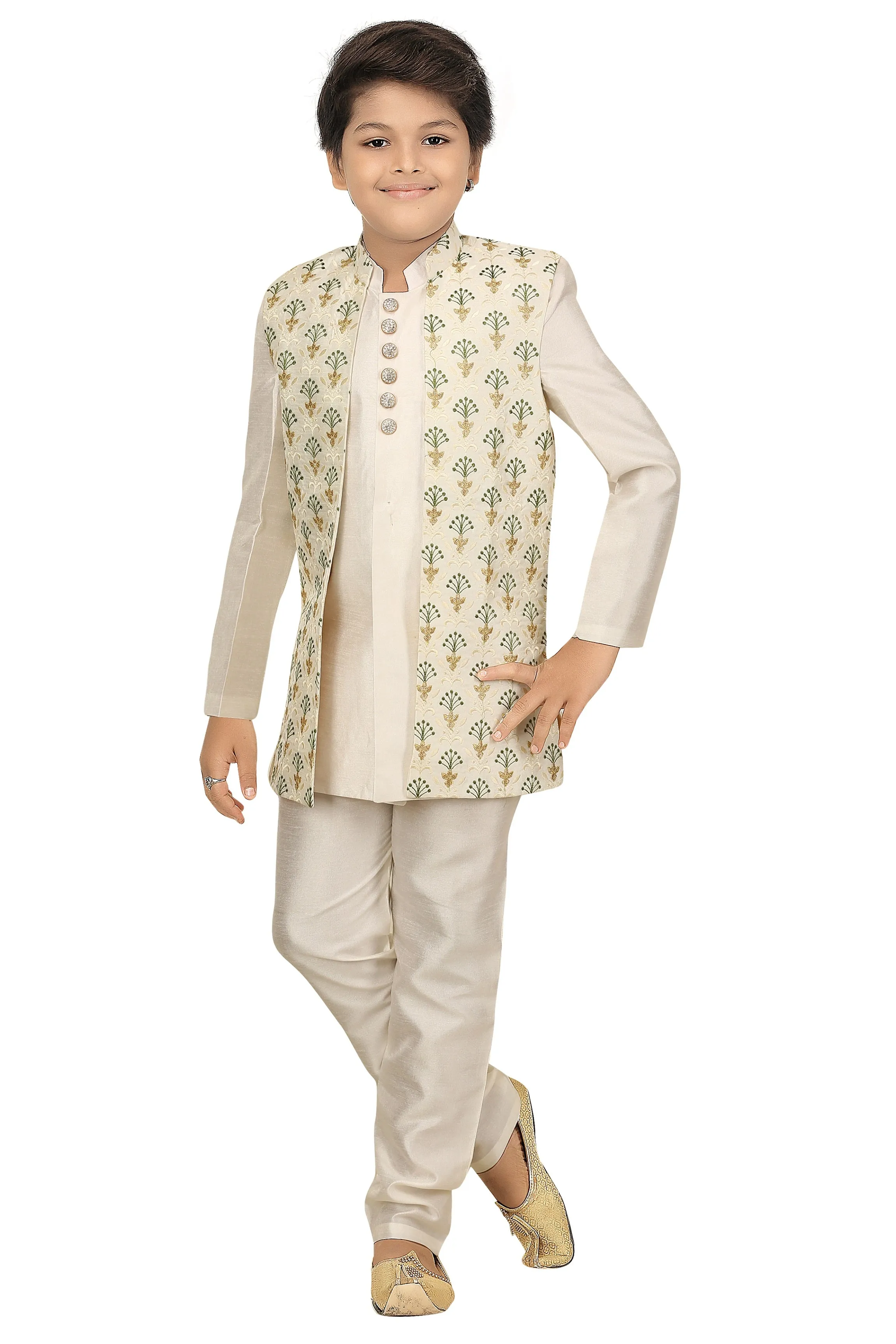 Ahhaaaa Kids Ethnic Indo Western, Kurta and Pajama Set For Boys