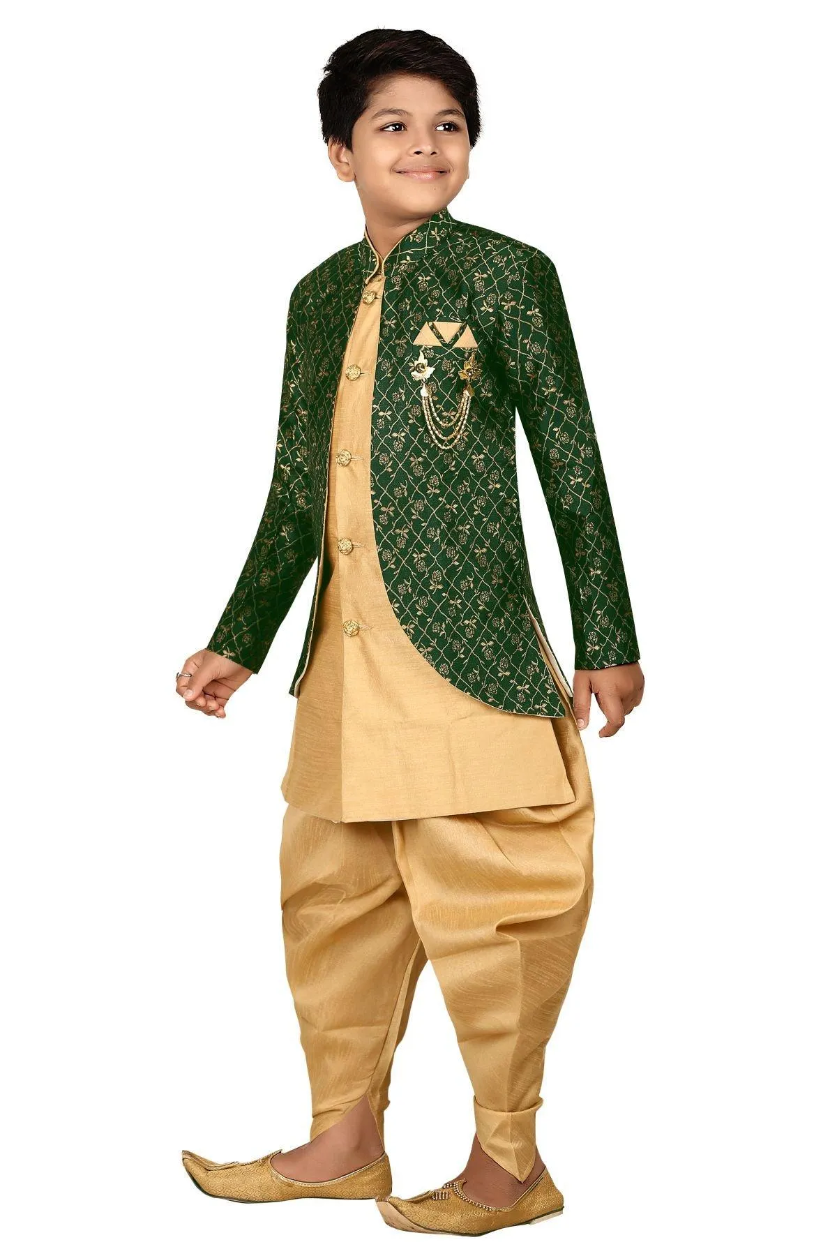 Ahhaaaa Kids Ethnic Indo Western Sherwani Set for Boys