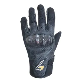 Air flow Breathable short cuff Motorcycle riding Leather Gloves