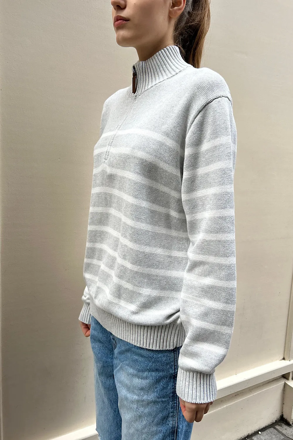 Aleah Cotton Stripe Sweater