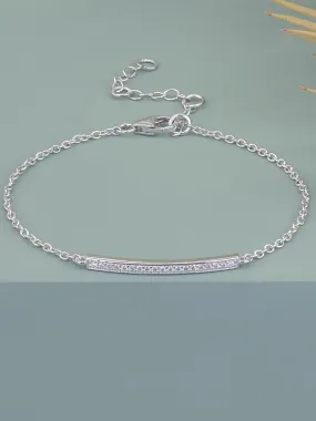 American Diamond Trendy Silver Bracelet For Women