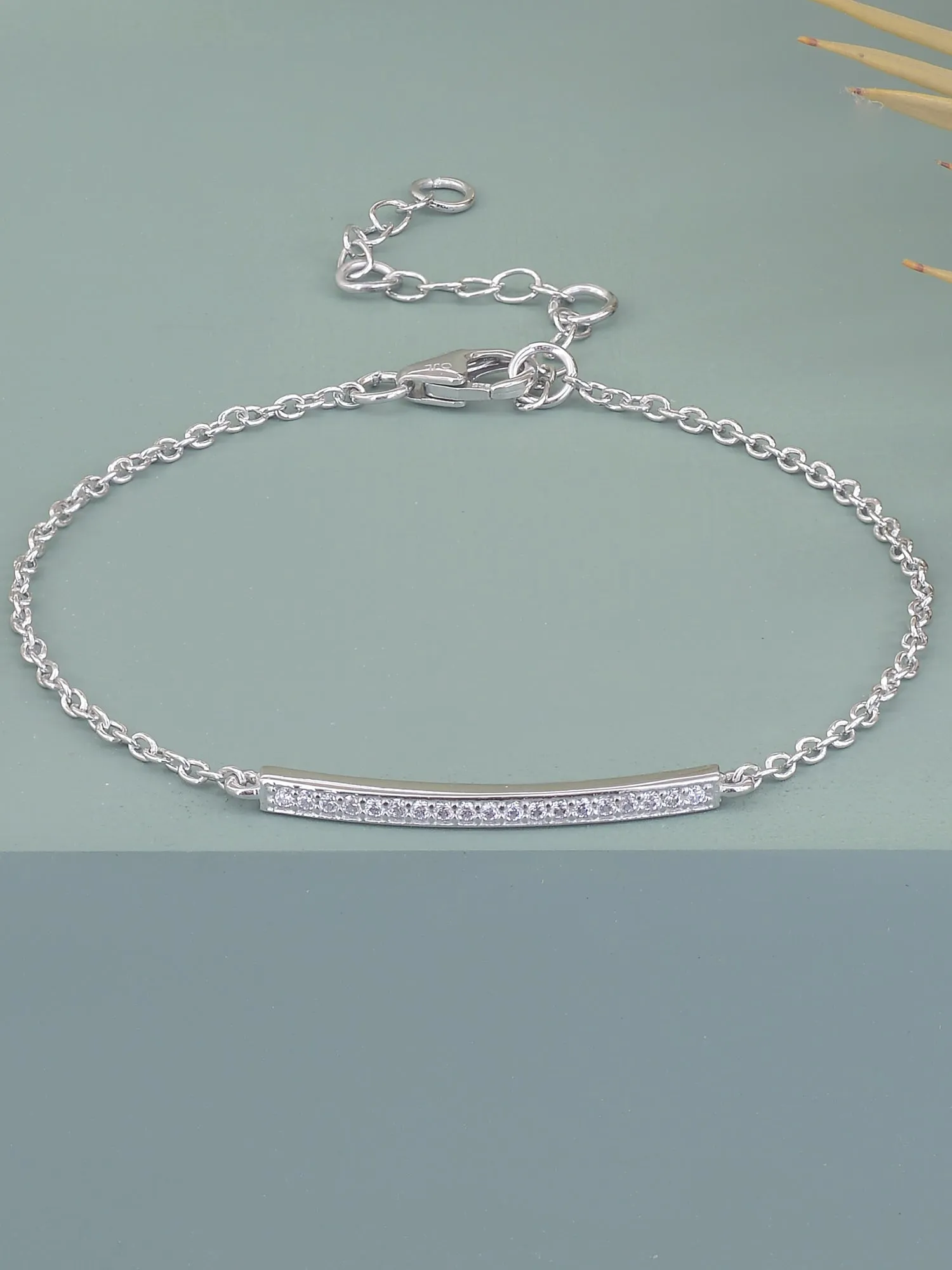 American Diamond Trendy Silver Bracelet For Women