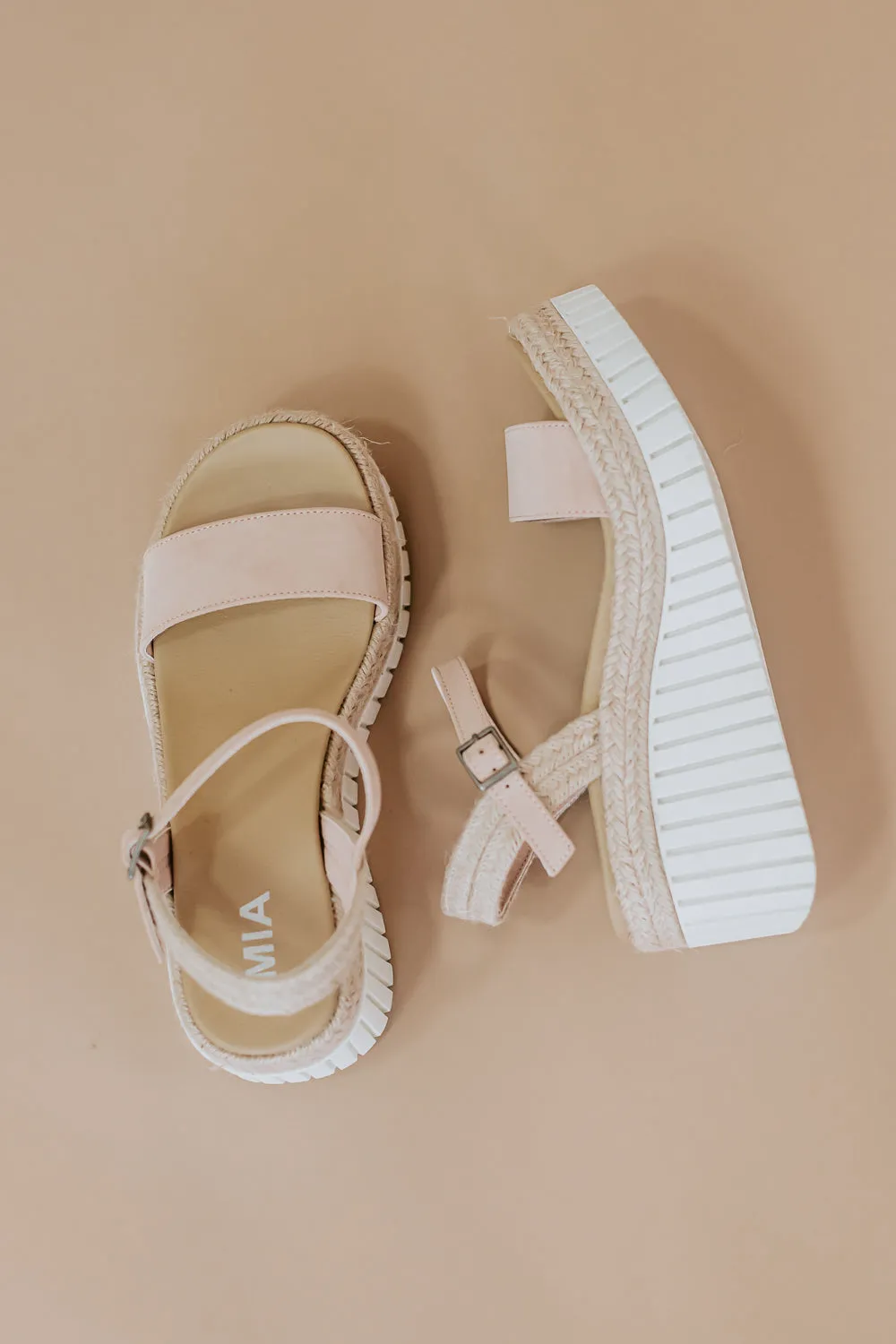 Ankle Strap Wedge Sandal, Blush