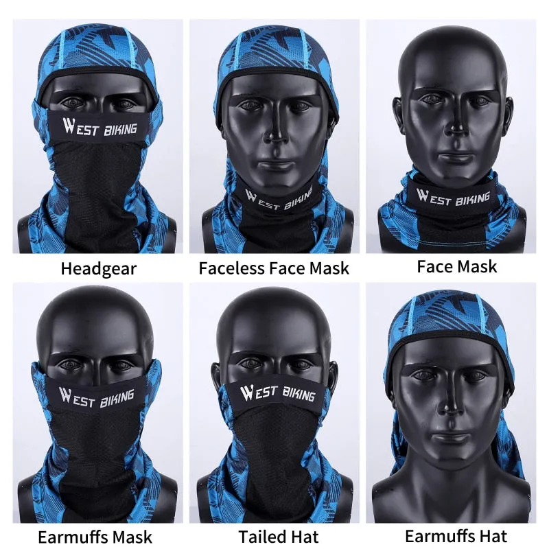 Anti-UV Summer Cycling Headwear Ice Silk Breathable Outdoor Sport Running Scarf Dustproof Protection Balaclava Cap