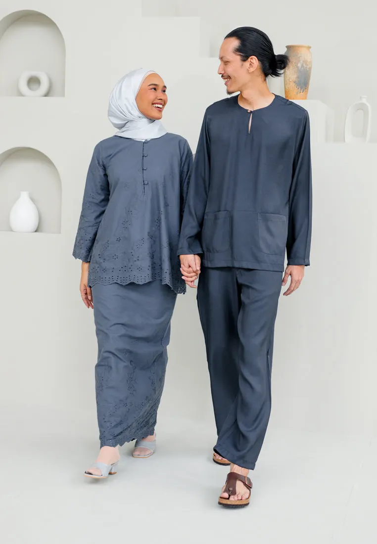 Baju Melayu Men (Classic Blue)