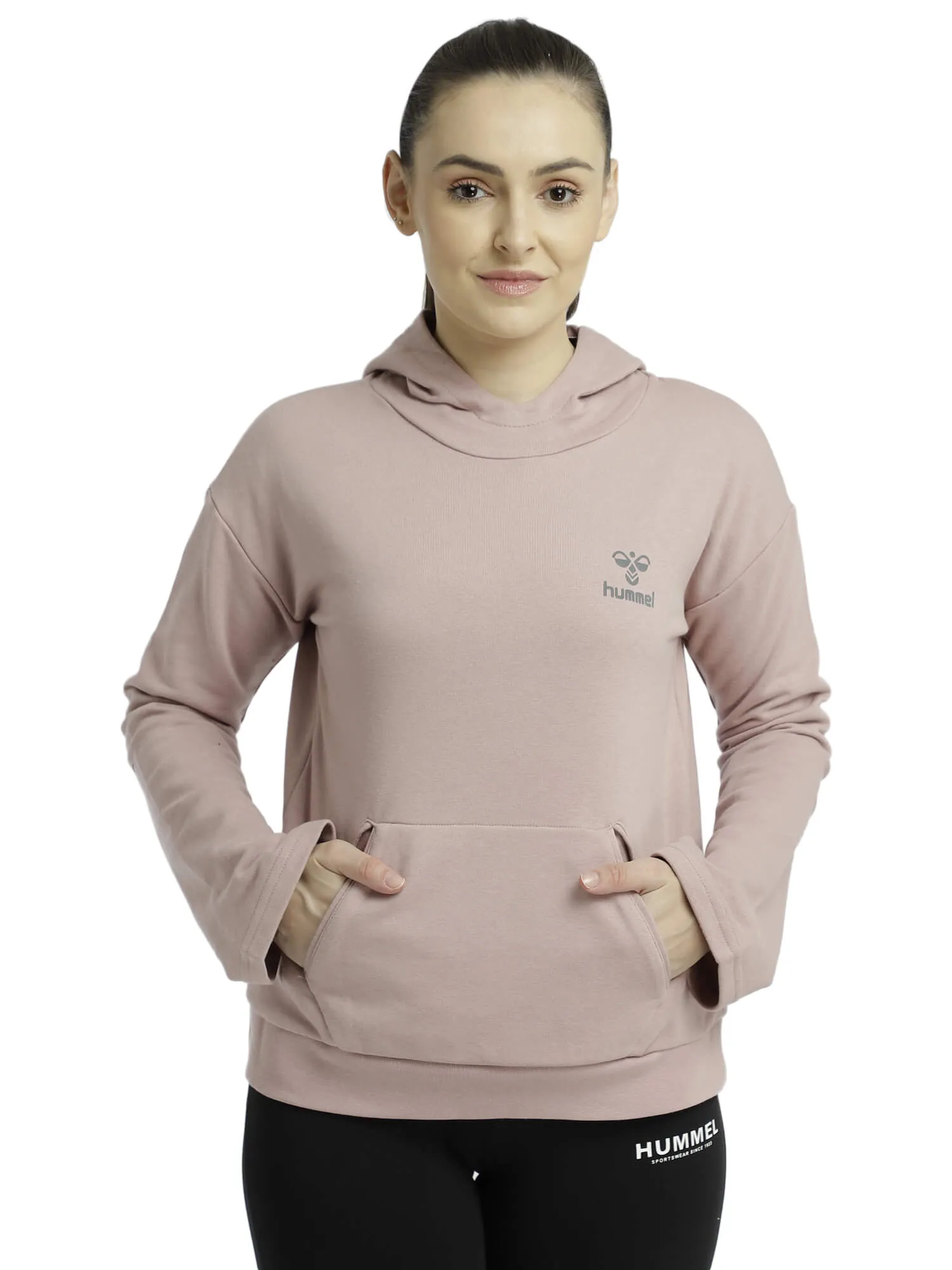 Bebita Women Cotton Pink Hoodie