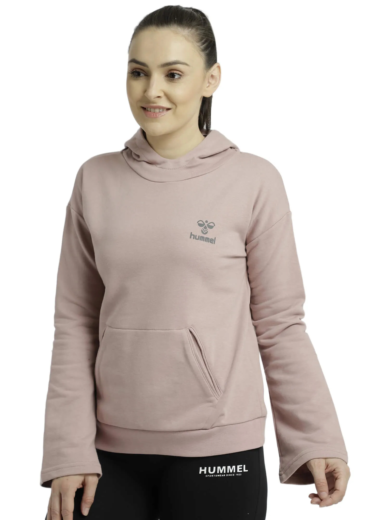 Bebita Women Cotton Pink Hoodie