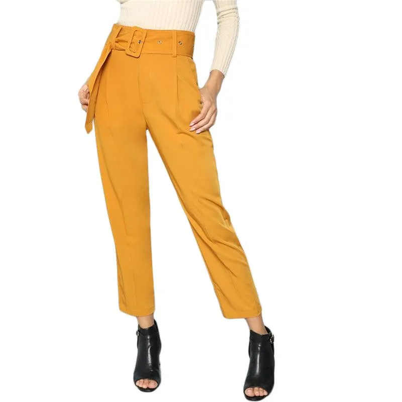 BELTED BEAUTY ANKLE PANTS