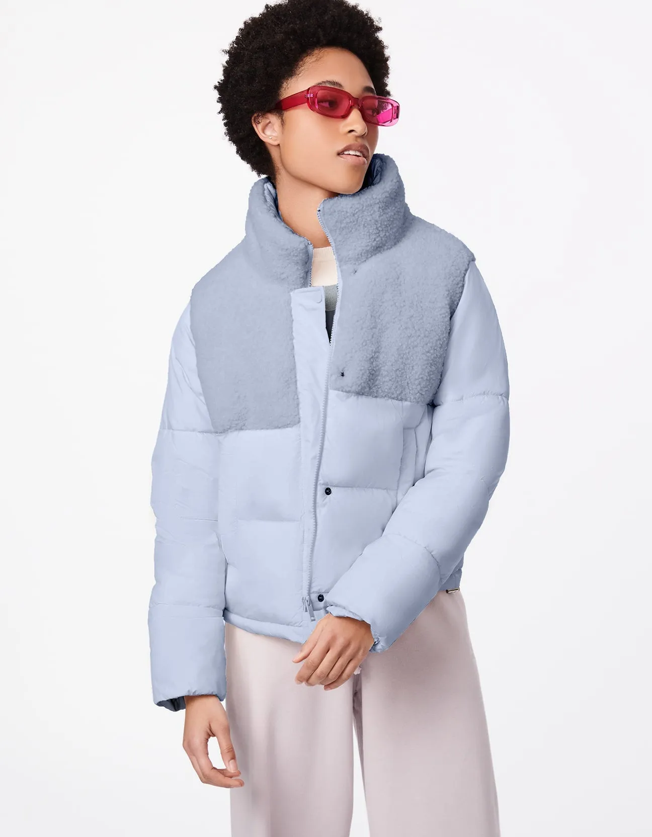 Bernie Cozy Combo Vegan Fur Puffer Jacket