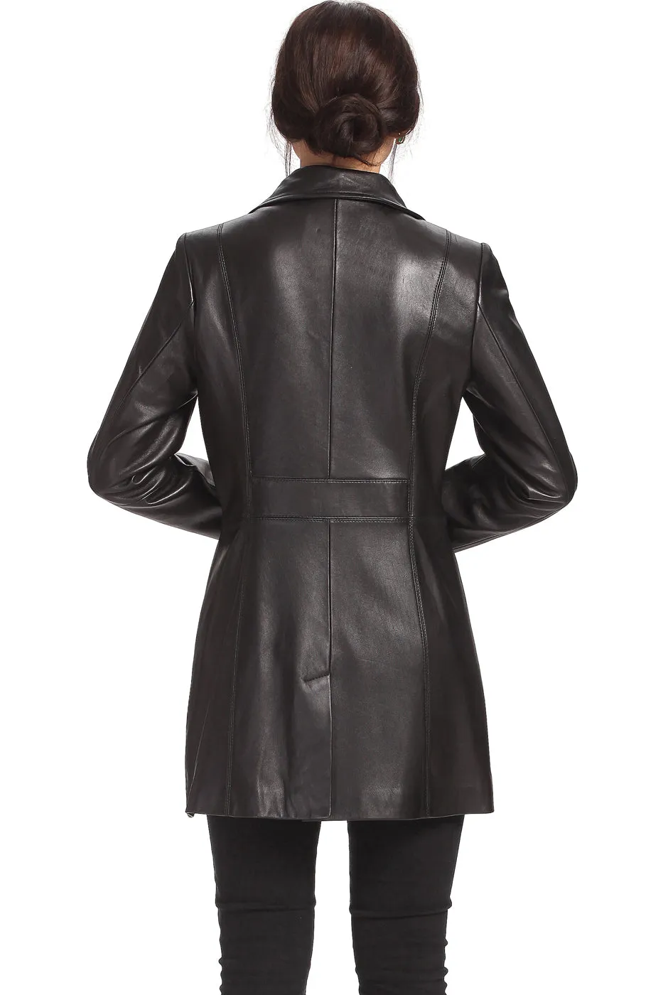 Certainly! Here is an optimized version of the product title with modifiers:

BGSD Womens Jocelyn Premium Lambskin Leather Car Coat Jacket