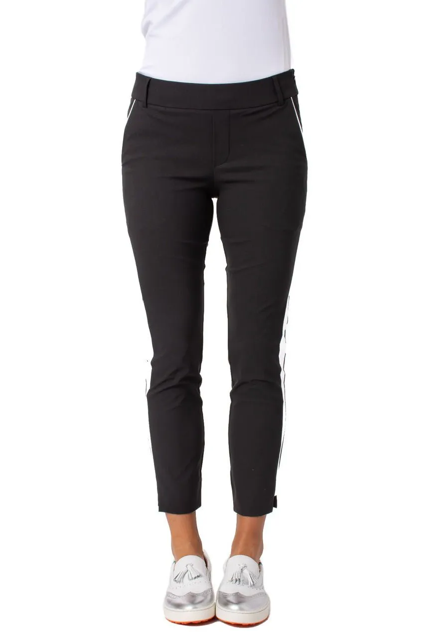 Black/White Stretch Ankle Pant