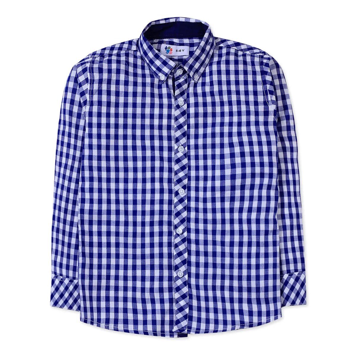 Blue Checkered Cotton Shirt