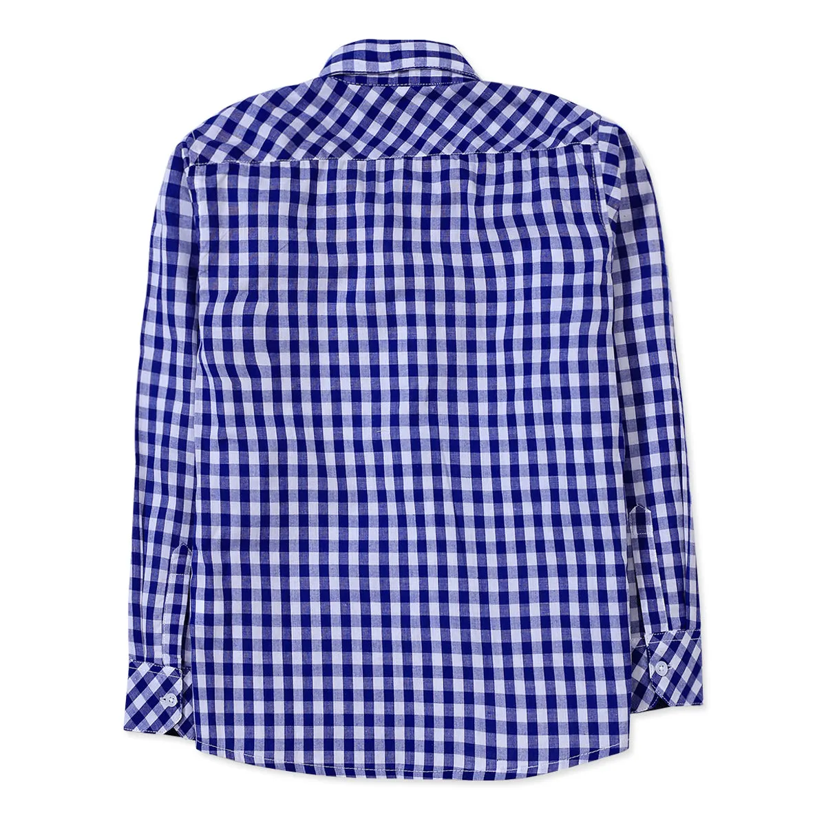 Blue Checkered Cotton Shirt