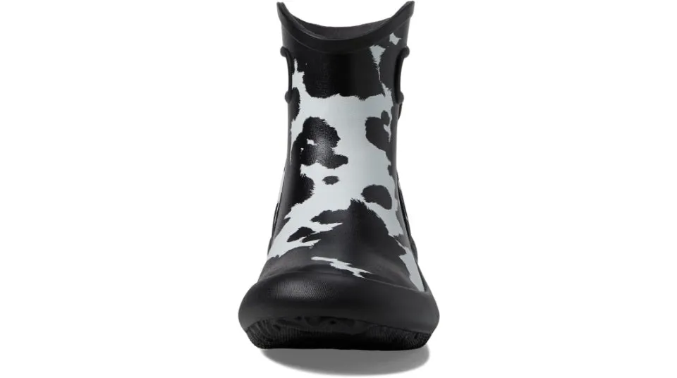 Bogs Womens Patch Ankle Cow Black White