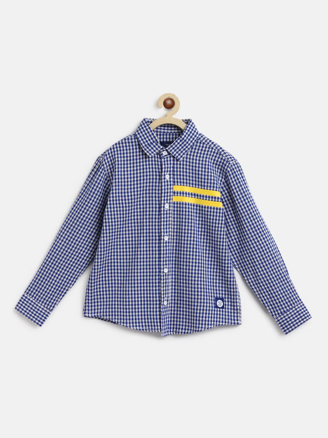 Boys Blue Checked Casual Shirt