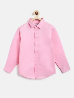 Boys Pink Cotton Shirt