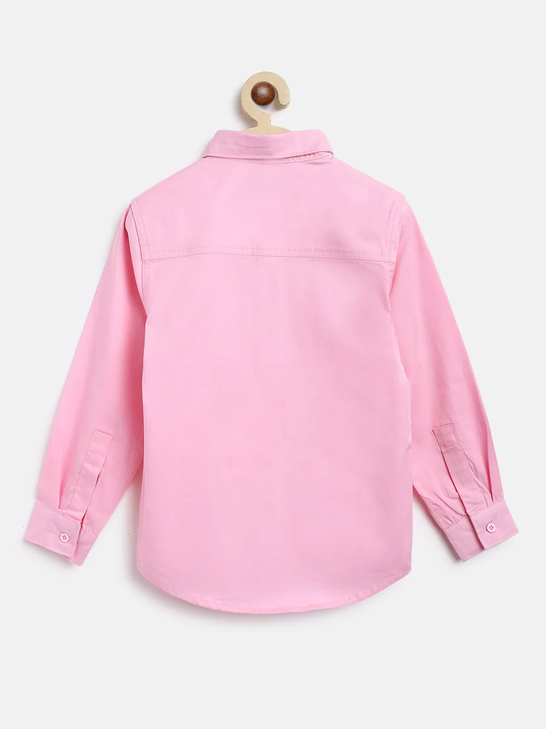 Boys Pink Cotton Shirt