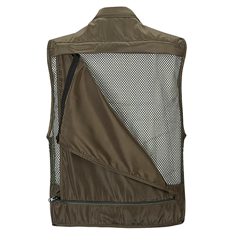 Breathable Mesh Outdoor Zipper Men's Functional Vest