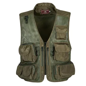 Breathable Mesh Outdoor Zipper Men's Functional Vest