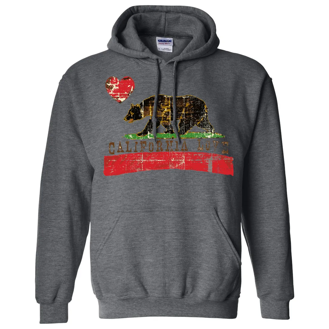 California Love Distressed Sweatshirt Hoodie