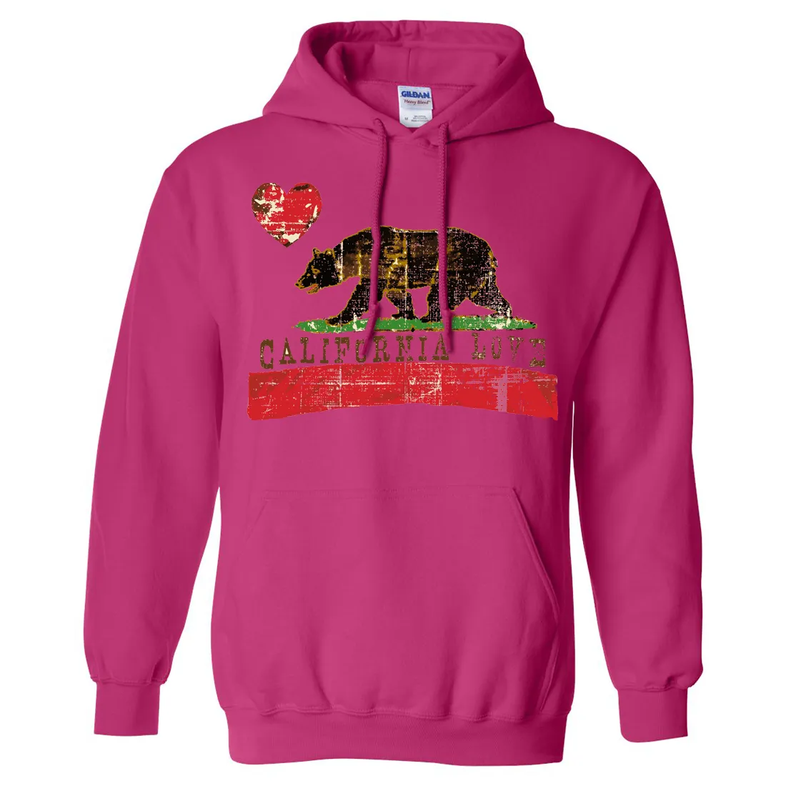 California Love Distressed Sweatshirt Hoodie