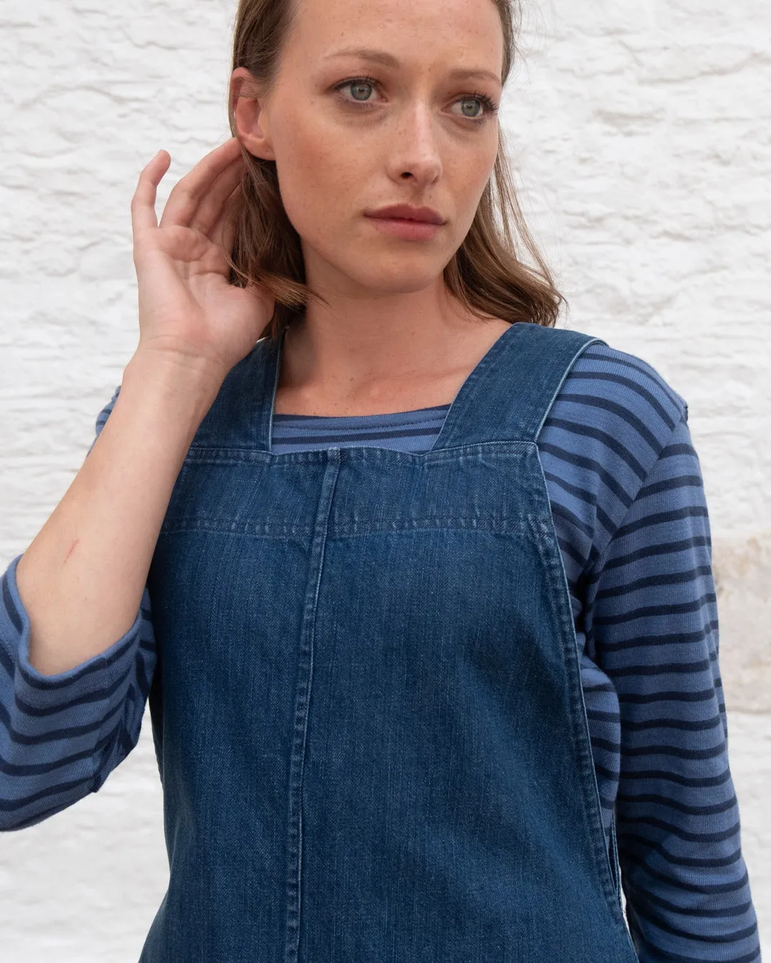 Caro Pinafore Dress - Heavy Denim