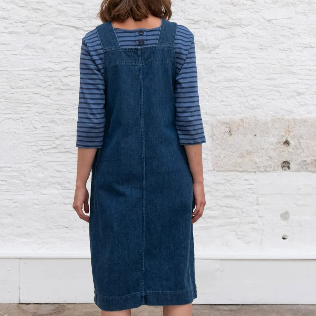 Caro Pinafore Dress - Heavy Denim