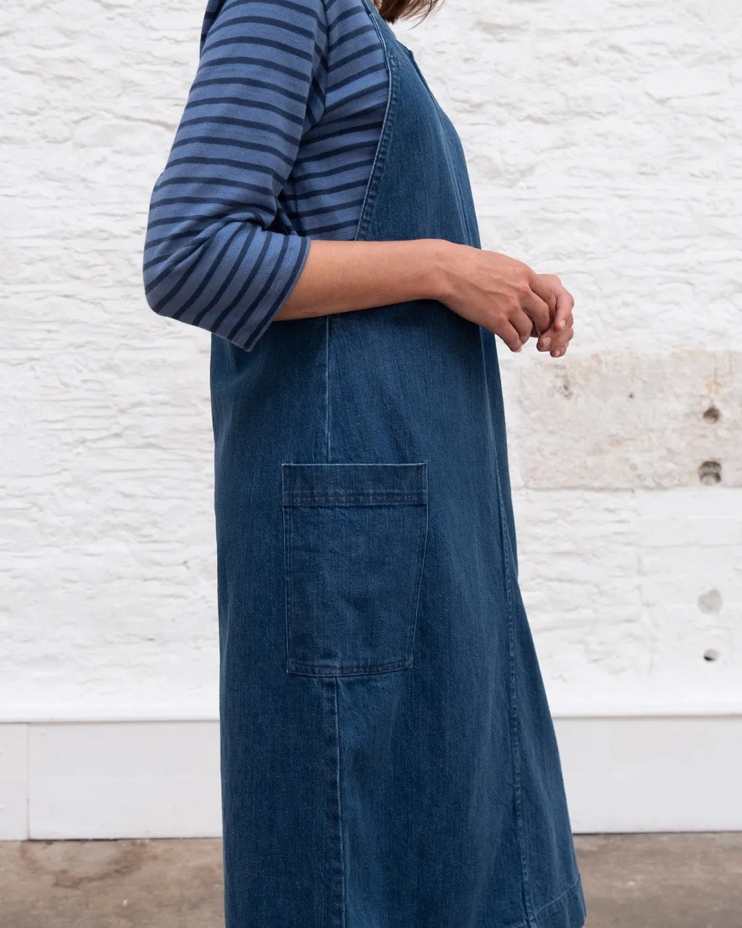 Caro Pinafore Dress - Heavy Denim