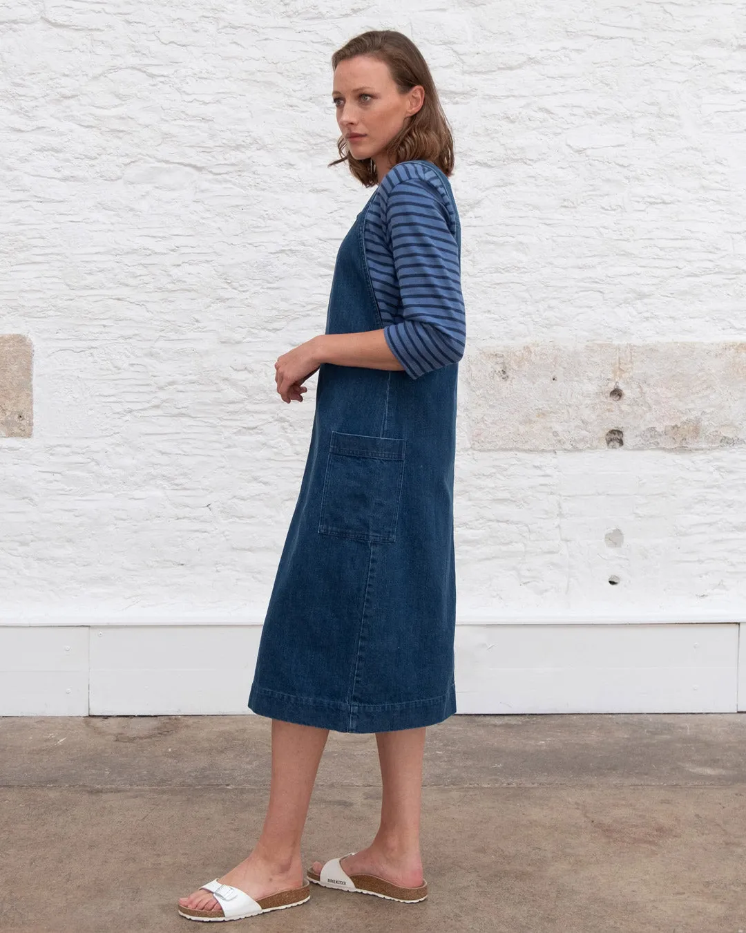 Caro Pinafore Dress - Heavy Denim