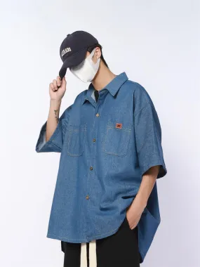 Casual Breast Pocket Buttoned Shirt