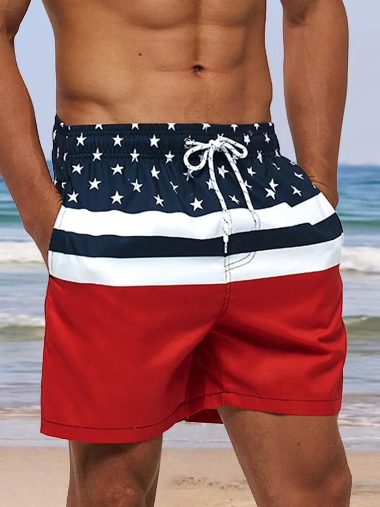 Casual Breathable Printed Beach Shorts